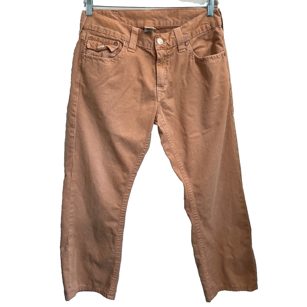 true religion ricky super qt brown denim jeans pants mens Sz 34 EUC - Picture 2 of 4